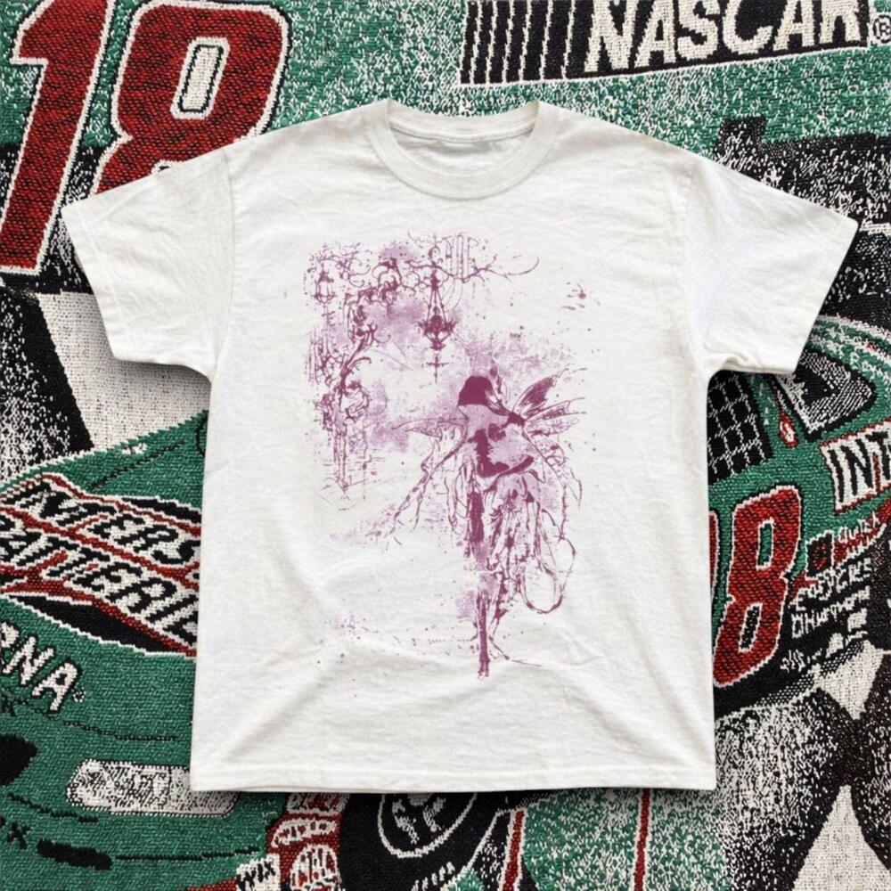 Fairy Grunge Graphic Tee White Unisex